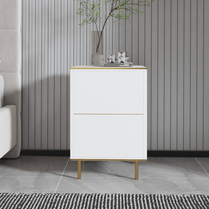 Hanah Home Imaj - Mármol Blanco y Dorado